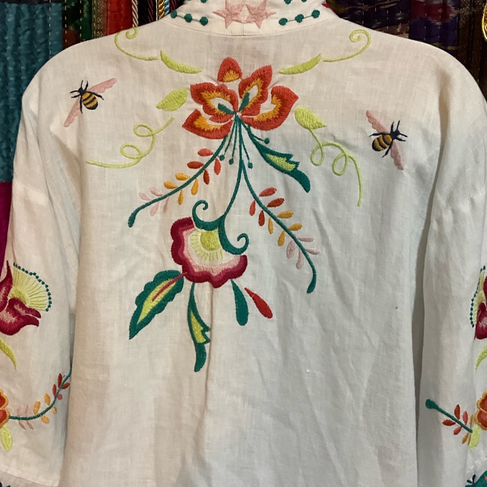 NWT$210 Johnny Was Averi Linen Kimono SMALL - Picture 8 of 9